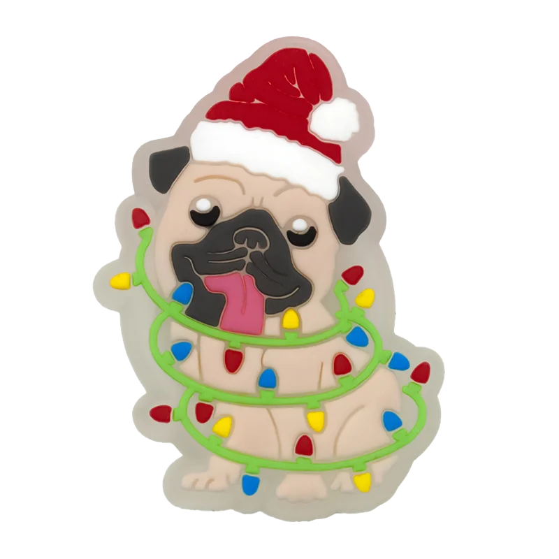 1–5 Stück neue Weihnachts-LED-Schuhanhänger, niedlicher Weihnachtsmann, Katze und Hund, Pin-Zubehör für Sandalen, Schuh-Clogs, Schnalle, Weihnachtsgeschenke