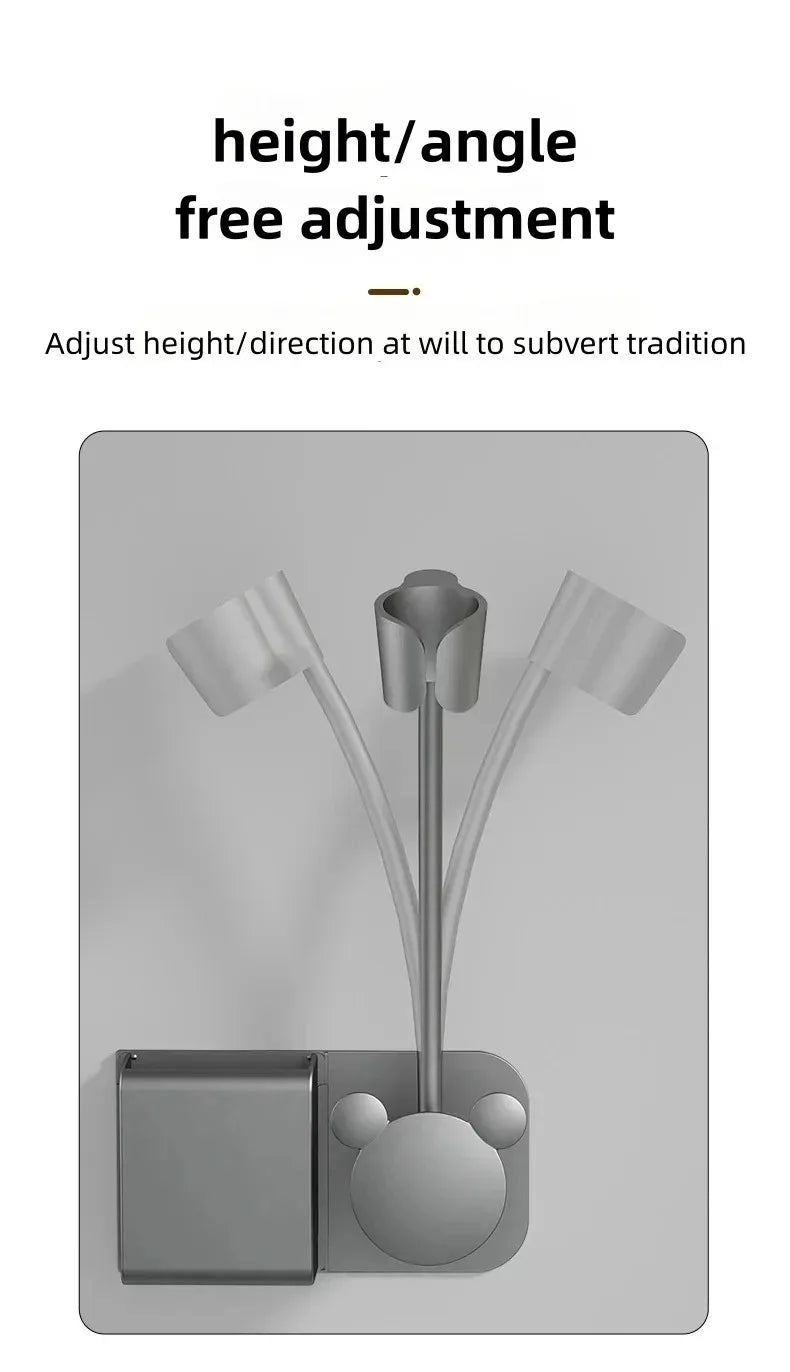 Haartrockner-Halter, kein Halt erforderlich, verstellbare Wandaufhängung, frei von Händen, kein Stanzen von Löchern erforderlich, universelles Luftkanal-Aufbewahrungsregal