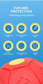 Verformbare fliegende Untertasse, Ball, magisches Entlüftungsspielzeug für Kinder, Outdoor/Indoor, Eltern-Kind-Fußdruckentlastung, Stress, Dekompressionsgeschenk