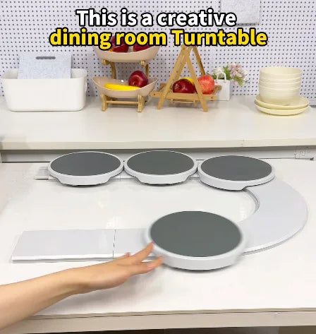 2/4/6/8-Tabletts The Lazy Susan Revolution Essen Rotierendes Tablett Drehteller tragbares Brett rutschfester Esstisch Speisezubehör