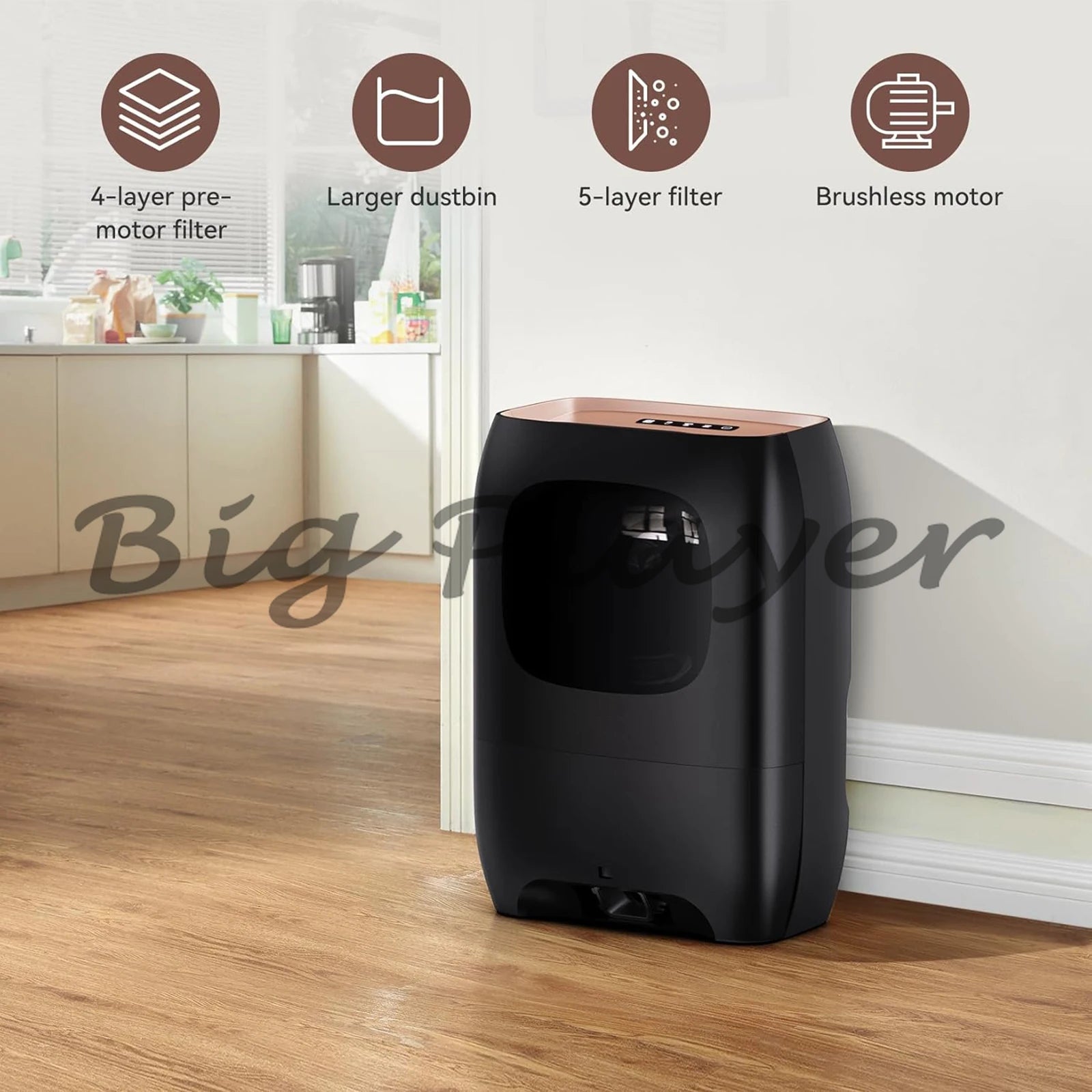 Elektrische Reinigung No Touch Vakuum Automatischer Handel Kehrschaufel Professioneller Staubsammler Mülleimer No Touch Vakuum