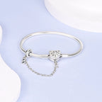 Original-Armband aus 925er-Sterlingsilber, 17–20 cm, Liebesherz, Pavé-Zirkonia-Armband für Frauen, DIY-Charm-Schmuck, Geschenke