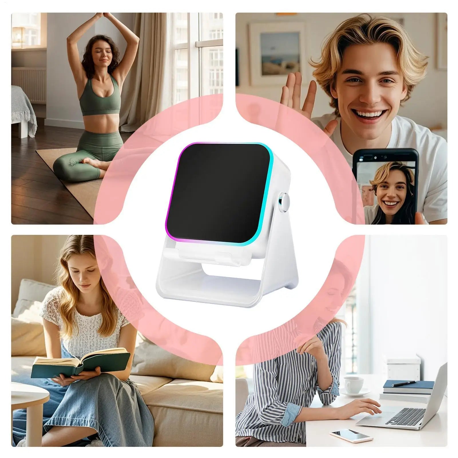 5-in-1 Smartphone-Halter mit Bluetooth-Lautsprecher & kabellosem Laden