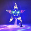 15 cm Weihnachten Leuchtende Baum Topper fünfzackigen Stern Transparente LED Glänzende Lampe Weihnachten Bunte TopStar Ornamente Navidad decora