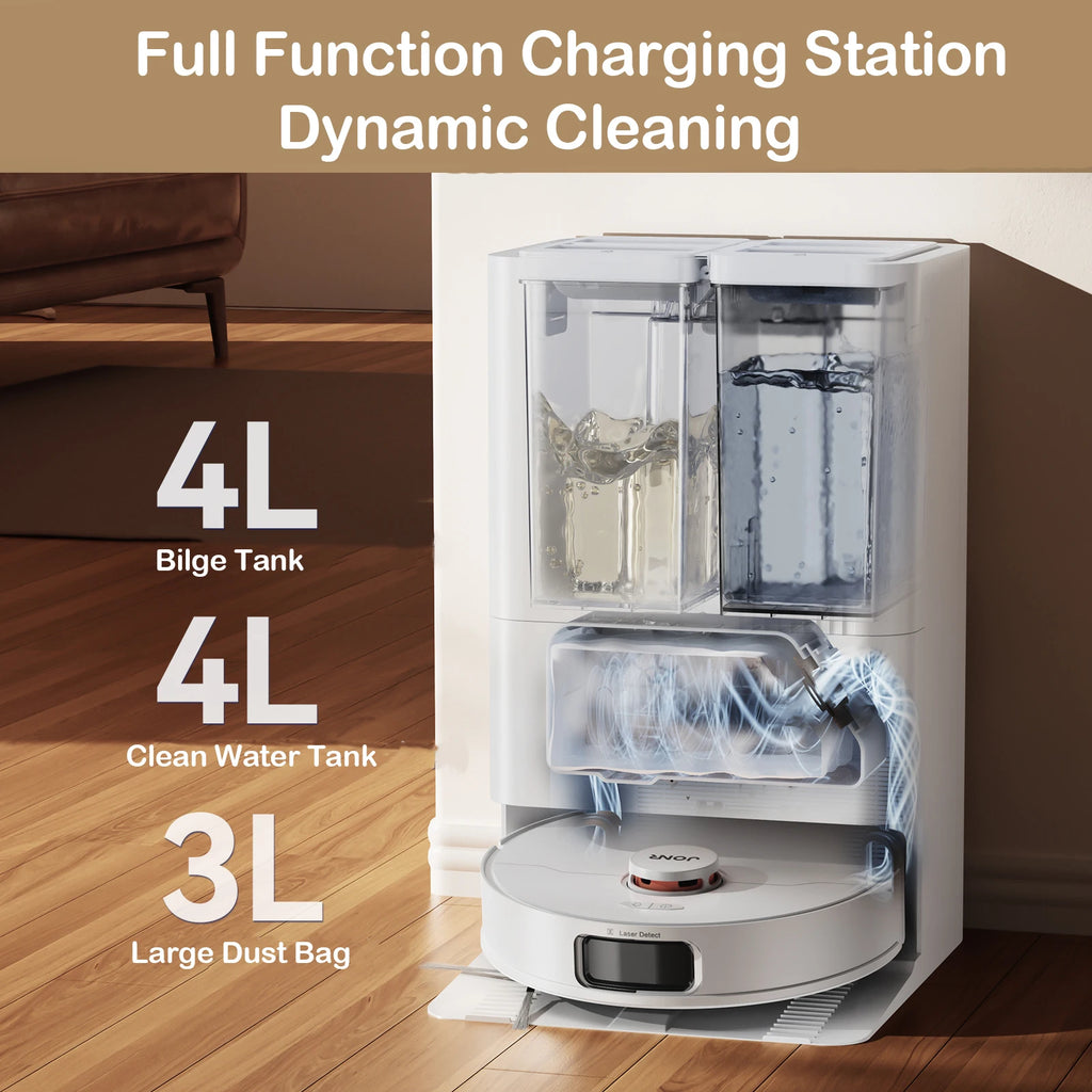 JONR Robot Vacuum P20 Pro International Edition Wischen Staubsaugen Trocknen Tücher Automatische Reinigung Staub Sammeln Entwässerung Wasser