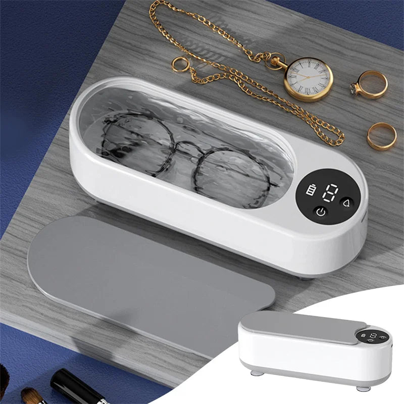 Nettoyeur à ultrasons portable Clean Pod 450 ml, appareil de nettoyage pour bijoux, bagues, lunettes, pinceaux de maquillage
