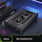 Mobiler PC-Turmständer, verstellbarer Computer-CPU-Halter, Teleskop-Desktop-Ständer, CPU-Wagen mit RGB-Lüfter, Wärmeableitung