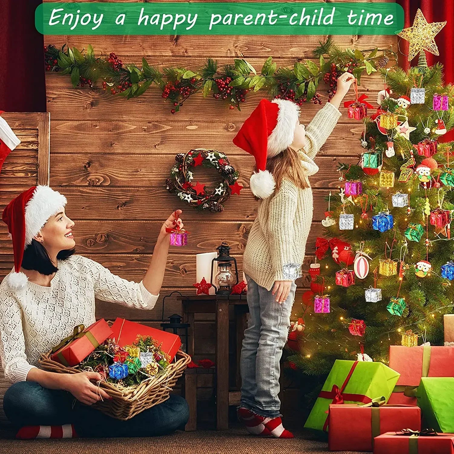 120/12PCS Mini Geschenk Boxen Weihnachten Baum Hängen Anhänger Bunte Quadratische Schaum Box Ornamente Weihnachten Neue Jahr Party decor Großhandel