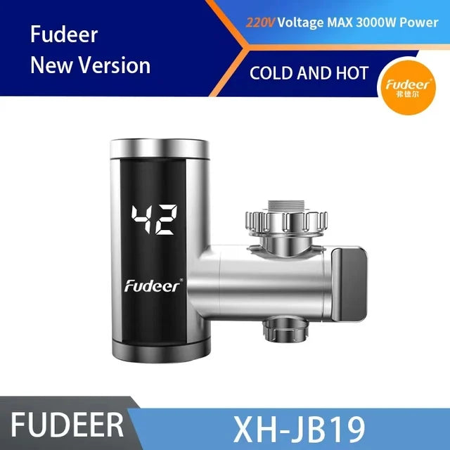 Fudeer 3400 W 220 V Elektrische Küche Warmwasserbereiter Wasserhahn Instant Hot Edelstahl Wasserhahn Heizung Kaltheizung Wasserhahn
