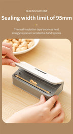 Mini-Wärmebeutel-Versiegelungsmaschine, Versiegelungsmaschine für Plastiktüten, wiederaufladbar, für Lebensmittelverpackungen, Heißsiegelgerät, tragbares Thermo-Beutelversiegelungsgerät