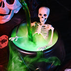 Halloween Hexenkessel mit LED & Nebelmaschine – Schwebende Tränkflasche, Grüner Nebel