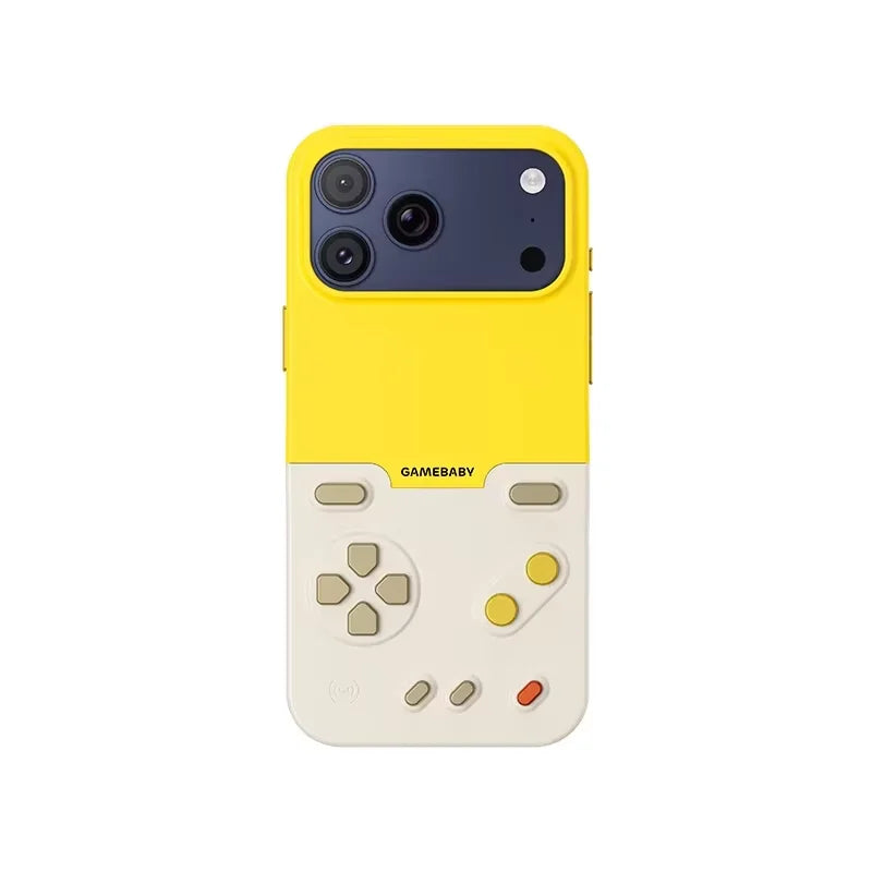 Bitmolab GAMEBABY iPhone Hülle mit Gamepad – GB/GBC/NES-Layout, Carbon Fiber, iPhone 15–17