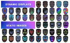 LED-Maske mit Gestenerkennung – 234 RGB-LEDs, 50 Muster, USB-C | Halloween Cosplay