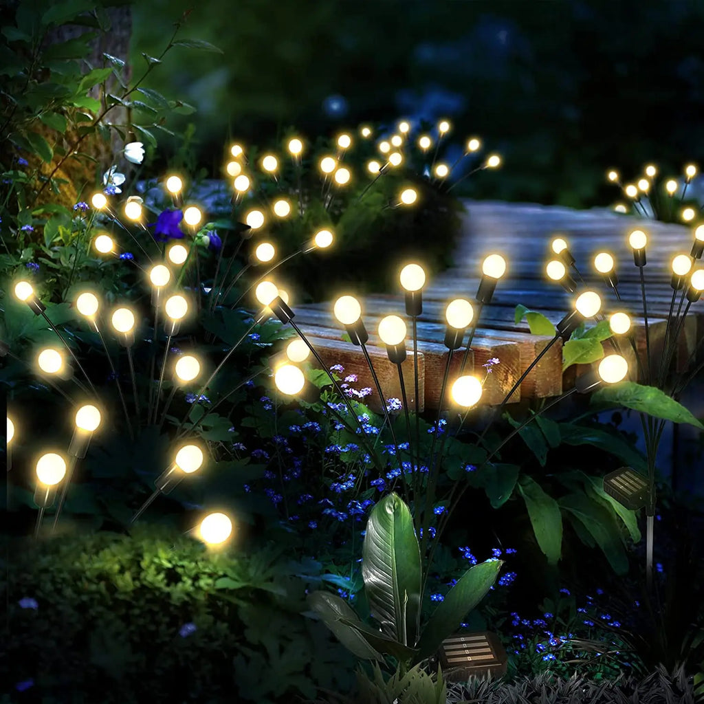 12LED Solar Glühwürmchen Lichter Solar Garten Feuerwerk Licht Im Freien Wasserdichte Wiegenden Licht für Hof Terrasse Pathway Dekoration