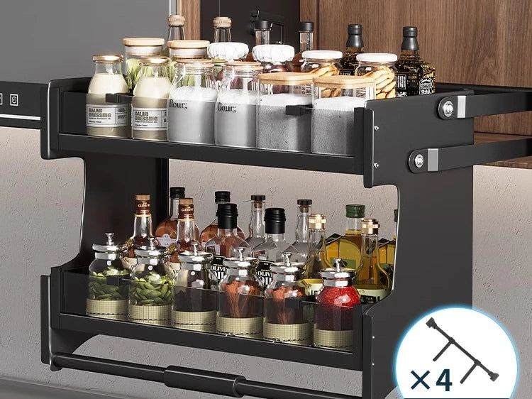 Hängeschrank, Hebekorb, Küchenschrank, Hochschrank, Kühlschrank, Ofen, Snacks Gewürzkorb, Vertiefung Lagerregal