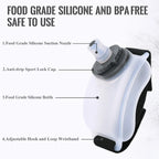 200 ml freihändige Silikon-Sportwasserflasche, tragbar am Handgelenk zum Laufen, Radfahren, Klettern – Outdoor-Aktivitäten