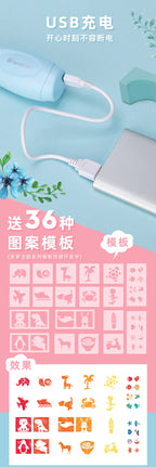 Elektrische Airbrush Aquarell Stift Set Multi-funktion Farbe Inkjet Stift Elektrische Spray Kunst Stift 12 Farben Hand bemalt