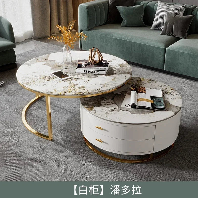 Trendige nordische Couchtische, moderne Aufbewahrung, luxuriöse, einfache, ästhetische Couchtische, einzigartige antike Kaffee-Tische, Hotelmöbel