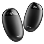 Tragbare Handwärmer, wiederaufladbar, 2 Stück, mit Display, 2-in-1 magnetische elektrische Handwärmer für Camping, Weihnachtsgeschenk