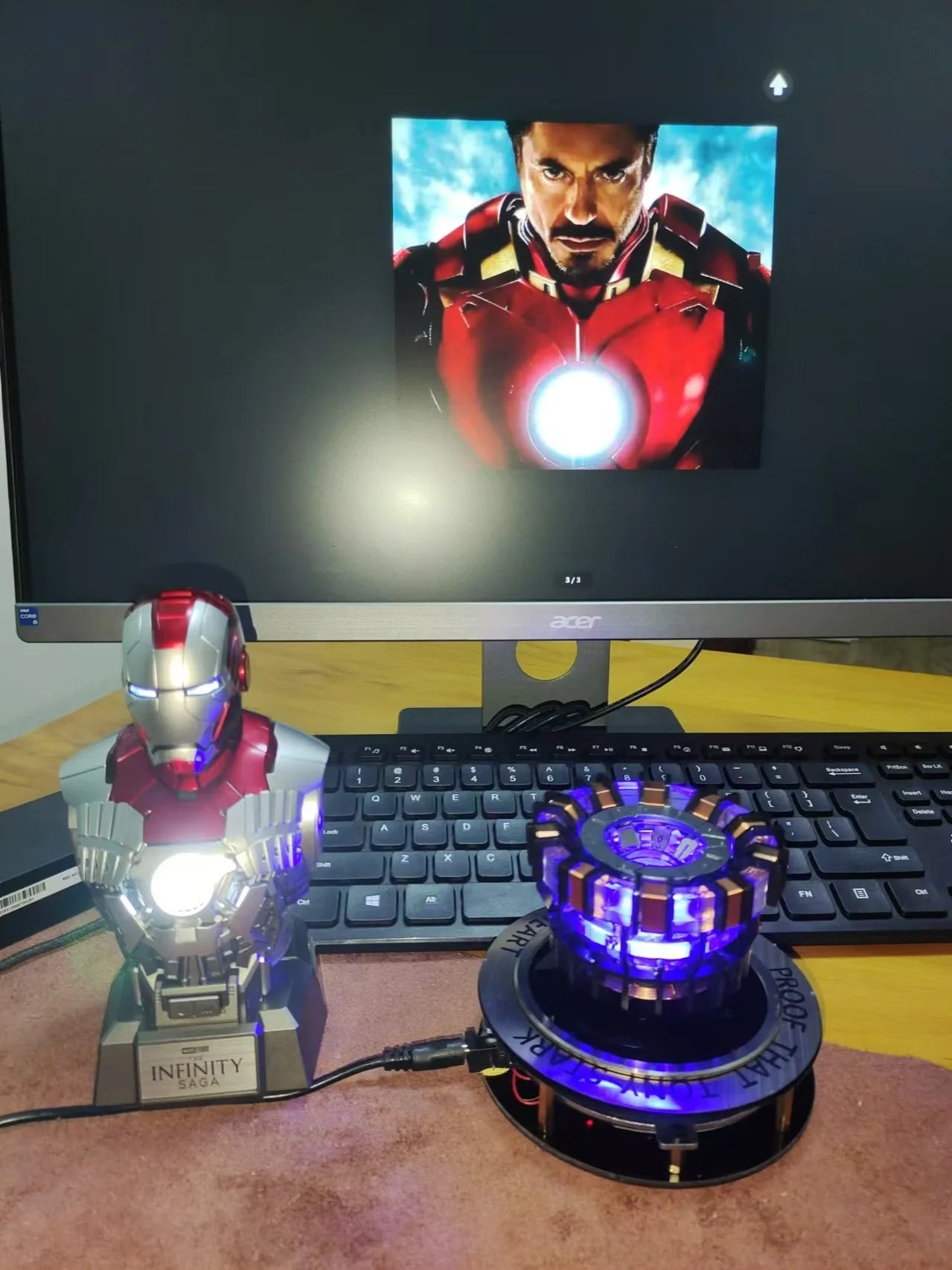 Kreatives Geschenk Black Tech Steel Floating Reactor Desktop-Dekoration Ornamente Neuheit Mk1 Actionfiguren zum Sammeln Spielzeug