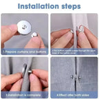 Magnetische Vorhangschnallen nagelfrei – Metall-Clip, 17/20/25 mm, 2–40 Stück
