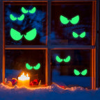 Halloween Aufkleber, Leuchtende Augen Geist, Party Dekoration Aufkleber, Fluoreszierende Horror Wand Aufkleber, Urlaub Party Zimmer Dekoration