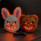 LED-Tiermaske Halloween – Leuchtende Hasen- & Bärmaske für Karneval & Cosplay
