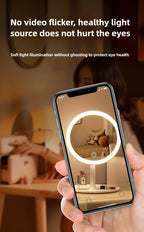 1 ~ 2 großer, quadratischer, drehbarer LED-Schminkspiegel – quadratischer Kosmetikspiegel mit verstellbarer Beleuchtung für Mädchenschlafsaal und den Heimgebrauch