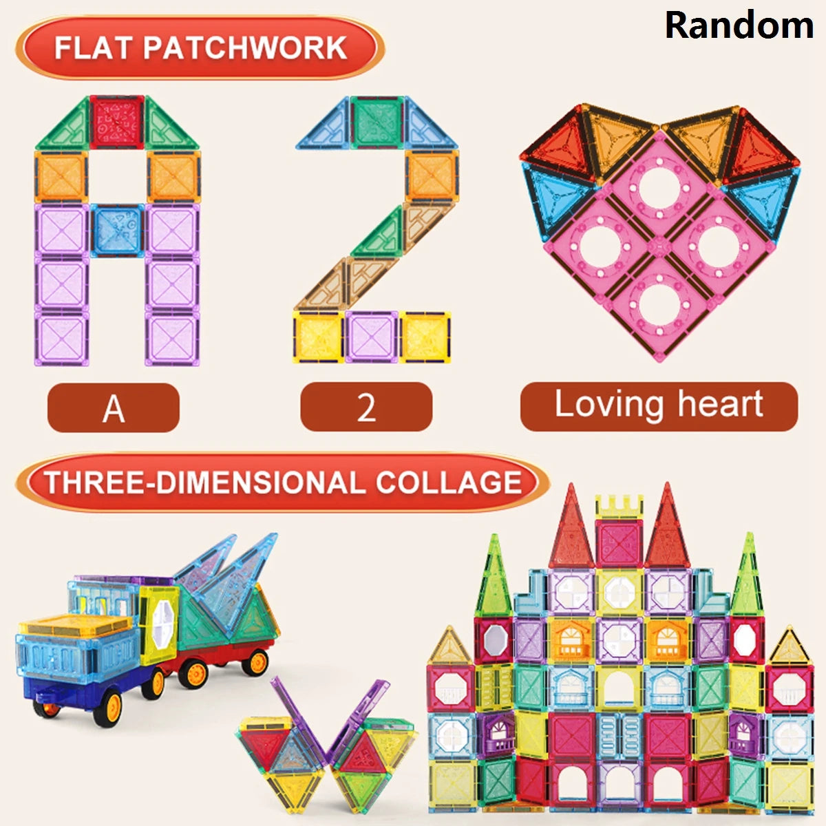 Magnetische Fliesen für Kinder im Alter von 3–5 Jahren, 4–8 Magnetspielzeug für 3 4 5 6 7 8+ Jahre alte Jungen, Mädchen, Kleinkinder, magnetische Bausteine, Vorschule