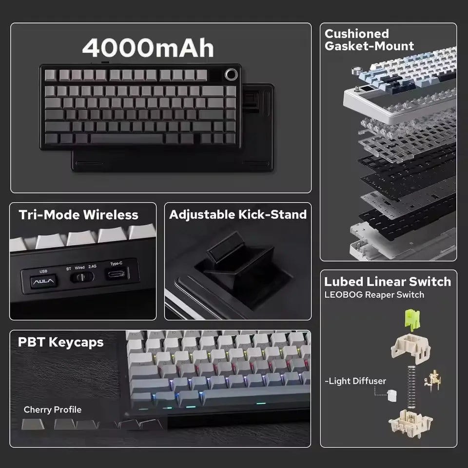AULA F75 MAX mechanische Gaming-Tastatur