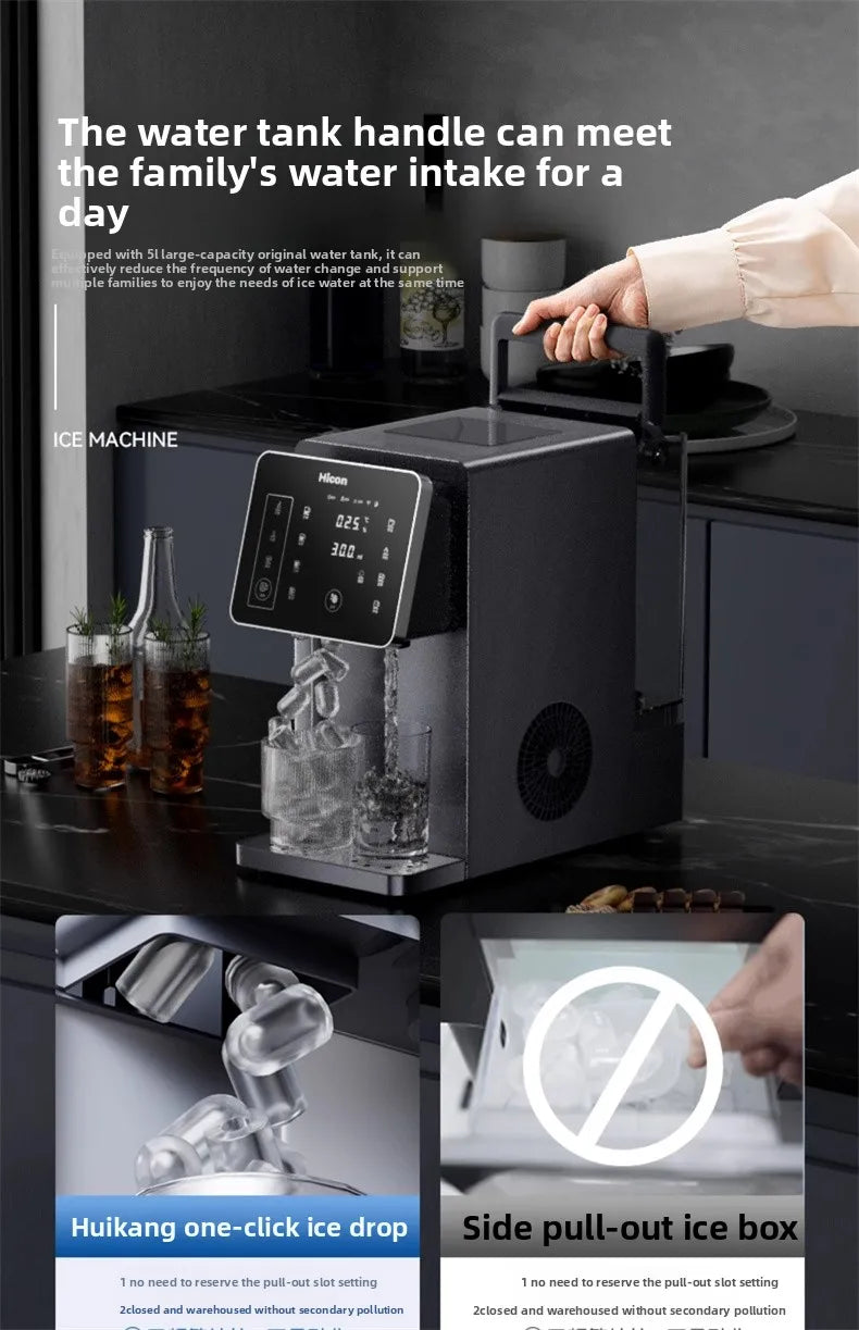 3-in-1-Eisbereiter und Wasserspender: Haushaltsgerät für die Arbeitsplatte mit sofortiger Erwärmung/Kühlung, großes Fassungsvermögen, energiesparend