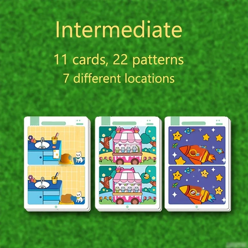 Ein pädagogisches Fehlerspiel: wiederverwendbares Wischpapier für das Konzentration und Aufmerksamkeitstraining