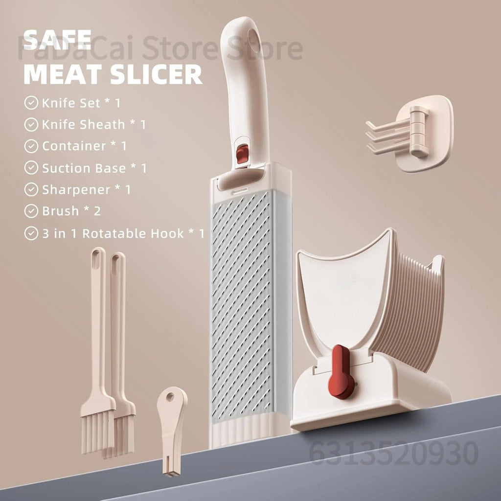 Fleischschneider, Hackmesser, Küchenmesserset zum Fleischschneiden, Zerkleinern, manueller Frischfleischschneider, Lebensmittelschneider für Rindfleisch