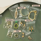 10/50/100 Stück selbstdichtende Zip-Lock-Beutel aus PVC für Schmuck, wiederverschließbar, dick, transparent, mit Druckverschluss, Aufbewahrungsbeutel für Geschenkverpackungen
