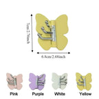 Schmetterlings-Wandhaken 4er-Set – Drehbar, Selbstklebend, Dekorativ | Rosa, Lila, Weiß, Gelb & Bunt