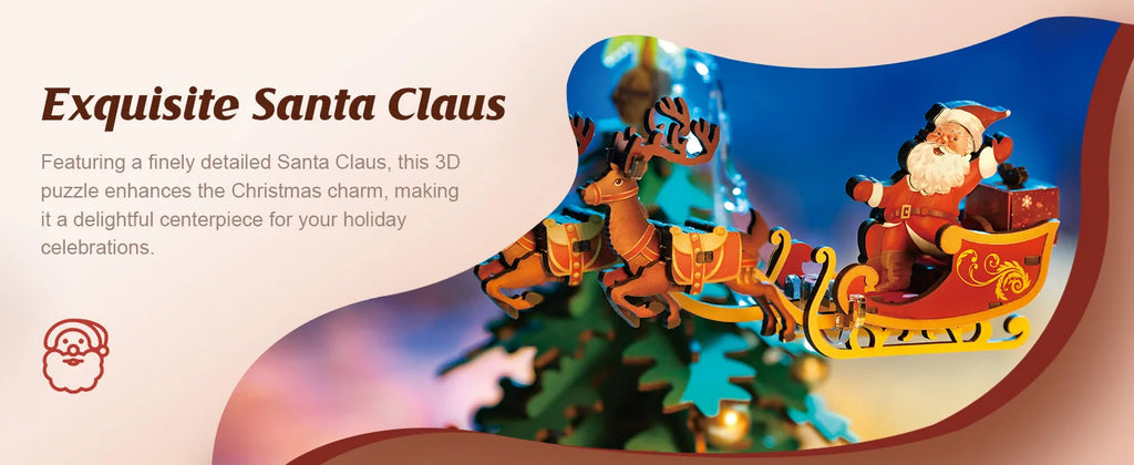 Robotime 3D-Holzpuzzles, Spieluhr, Weihnachtsmelodiebaum, Holzmodellbausätze für Erwachsene zum Bauen, beste Geschenke für Erwachsene und Kinder