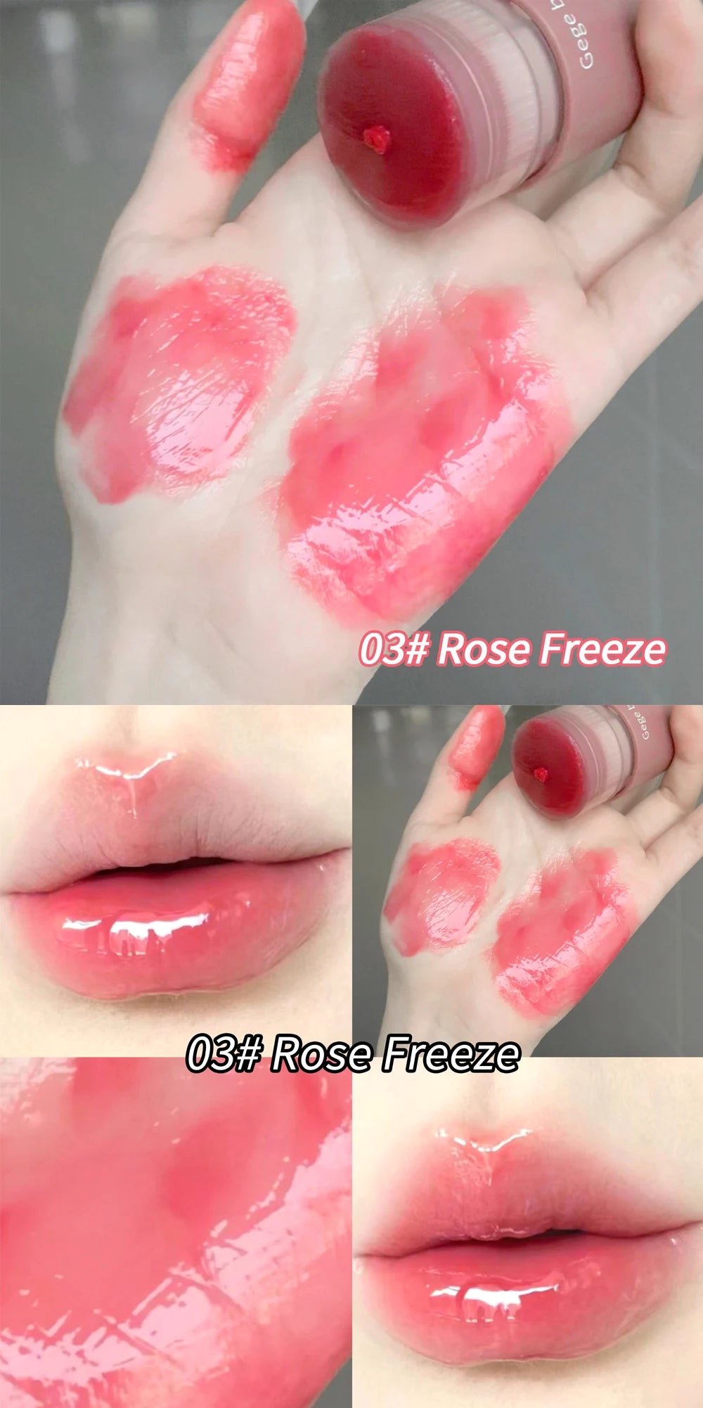 Gege Bear Hydrating Tinted Lip Essence – Feuchtigkeitsspendendes, wasserglanzendes Finish, jugendlicher und makelloser Lippenbalsam im koreanischen Stil