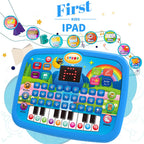 Bildungstablett-Spielzeug für Kinder, Alphabetisierung ab 3 Jahren, Mathematik, Musiklernen, Doppel als elektronische Tastatur, Geburtstags-Weihnachtsgeschenk