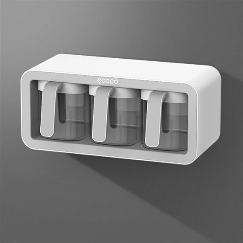 ECOCO Gewürzbox zur Wandmontage, Gewürzregal, Gewürz-Organizer, Küchenzubehör, Salzglas, Shaker-Behälter