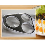 Eierschneider, 3-Wege-Schneider für gekochte Eier, Edelstahldraht, Multifunktions-Küchenmaschine, Küchenzerkleinerer, Werkzeug mit Behälter