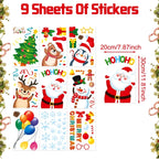 Weihnachts-Fensteraufkleber, Frohe Weihnachten, Dekorationen für Zuhause, 2025, Weihnachts-Wandaufkleber, Kinderzimmer, Neujahr, Dekoration 2026