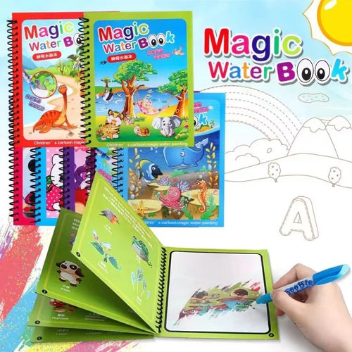 1P wiederverwendbares Wasser-Zeichenbuch – schmutzfreier magischer Malblock mit nachfüllbarem Wasserstift
