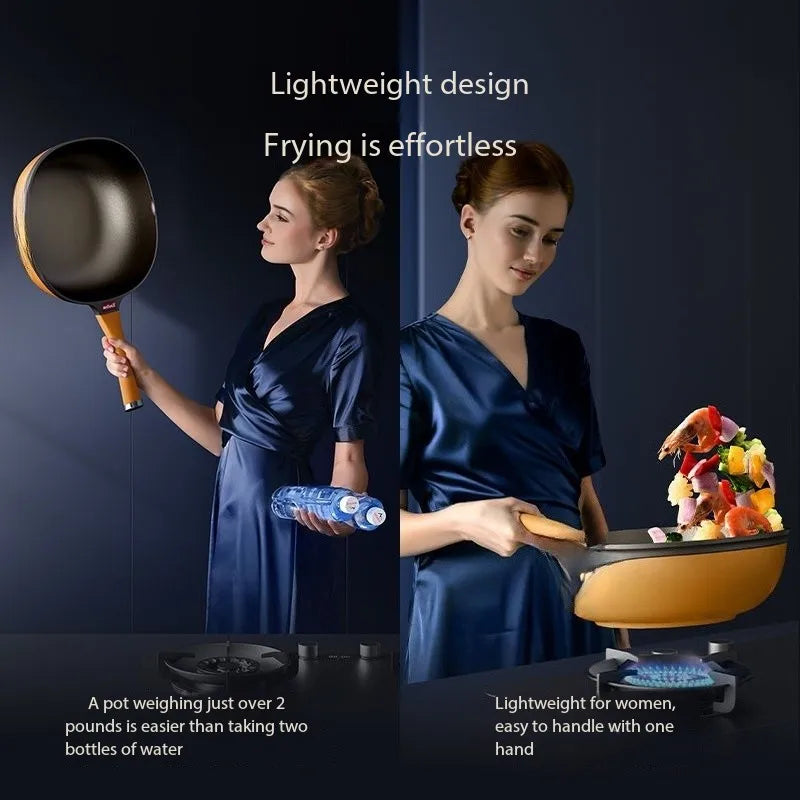 Antihaft-Pfanne aus Titan für extreme Felsguss, komplettes Set der Serie Wok, Suppentopf, Milchtopf, Frühstückstopf