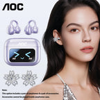 AI-Übersetzungskopfhörer AOC Ohrclip-Ohrhörer OWS Bluetooth Smart LCD-Bildschirm-Touch-Kopfhörer Gaming Wireless Sport Headset 3521