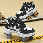 Kinder-Rollschuhe mit Allradbremsen, neue Leder-Rollerblades für Kinder