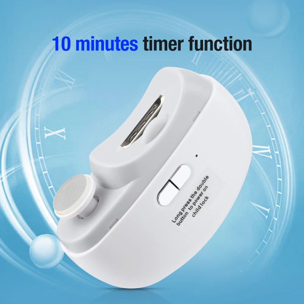Elektrischer Nagelknipser, automatischer Aniküre-Trimmer mit Licht, für Erwachsene, Baby, Fingernagel, Zehenschere, Pediküre, Polieren, Nagelschneider