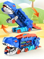 Großer neuer Dinosaurier, der Autos pielzeug isst, transformierbare Lager trägheit gleitendes Auto für Kinder intelligente Motorrad fans