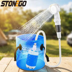 Tragbare Campingdusche – Wiederaufladbar, 4000 mAh, 60 Min. Laufzeit, 2m Schlauch | USB-C