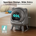 Amicura Cura X1 Automatische Katzentoilette, selbstreinigend, mit App-Steuerung, Sicherheitssensor, leicht zu reinigendes elektrisches Katzentoilett