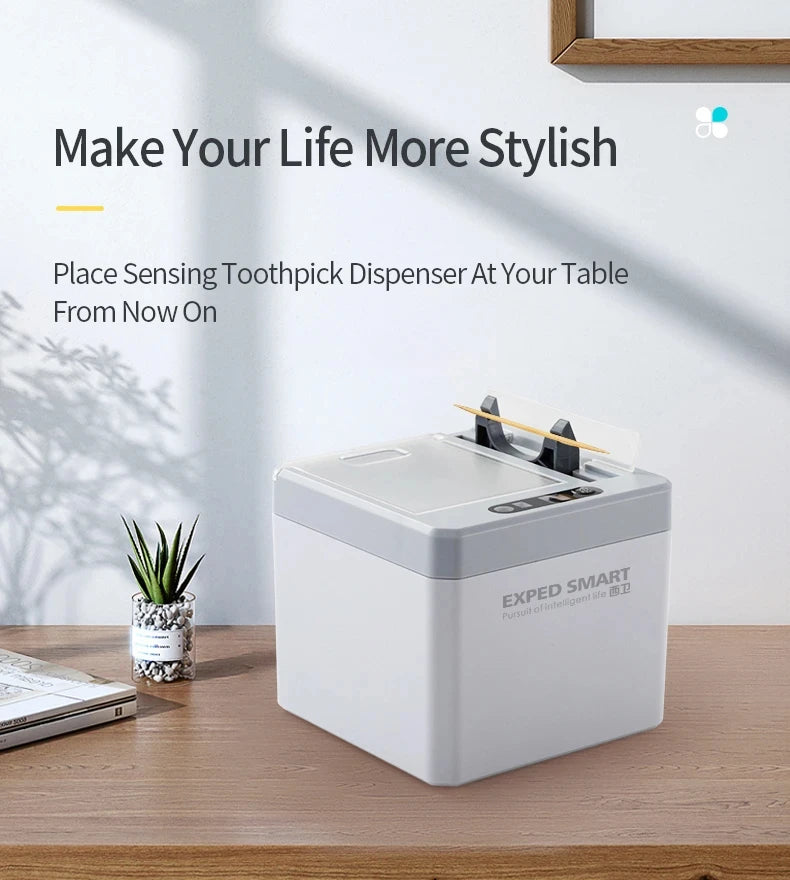 Elektrische Zahnstocher Halter Smart Automatische Sensor Zahnstocher Spender Zahn Pick Container Organizador Küche Zubehör